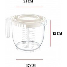 Alvera 2200 ml Mikser Kabı Yeşil & Ölçü Kabı & Saklama Kabı