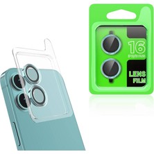 Teknook iPhone 16 Plus Zore Cl-07 Kamera Lens Koruyucu - Açık Yeşil