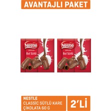 Nestle Classic Sütlü Kare Çikolata 2 x 60 G (7'li Paket)