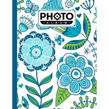 Mey İthalat Photo Album: Album, Large Photo Albums With Writing Space Memo, Extra Large Capacity Picture Album, Family, Baby, Wedding, Travel Photo Book, 120 Pages | Flowers Cover By Meinhard Albers
