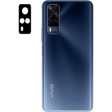 Teknook Vivo Y53S 4g Zore 3D Kamera Camı - Siyah