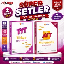 Akm Kitap Üç Dört Beş Tyt Türkçe ve Ayt Matematik Soru Bankası 2 Kitap Set