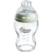 Valor Tommee Tippee Doğaya Yakın Cam Şişe, Anti-Kolik Valfli Yavaş Akışlı Göğüs Benzeri Emzik, 250ML, 1'l