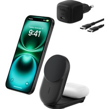 Valor Belkin Ultracharge Magsafe Uyumlu 2’si 1 Arada Qi2 25W Kablosuz Şarj Istasyonu, Iphone 16, Airpods,