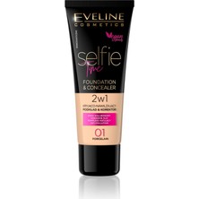 Valor Eveline Cosmetics Selfie Time Vegan Fondöten & Concealer 30 ml Porselen