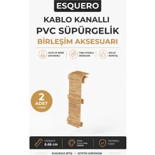 AGK Esquero Kablo Kanallı PVC Süpürgelik Ek Yeri Birleşim Aparatı Kırmızı Meşe ESQ608 2 Adet
