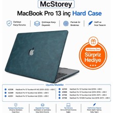 Valor Mcstorey Macbook Pro 13 Deri Desenli Kılıf A1706 A1708 A1989 A2159 Uyumlu Ince Hafif Sert Kılıf Kor