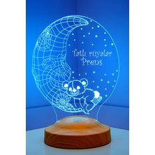 Valor 3D Tatlı Rüyalar Prens 3 Boyutlu Aydede Ayıcık LED Lamba