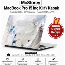 Valor Mcstorey Macbook Pro 15 Mermer Desenli Kılıf A1707 A1990 Uyumlu Baskılı Sert Kılıf Ince Hafif Koruy