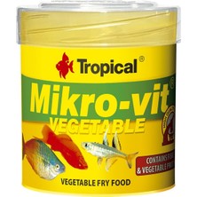 Valor Tropical Mikro-Vit Vegetable Yavru Balıklar Için Bitkisel Balık Yemi 50 ml 32GR