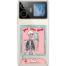 TechTree General Mobile Gm 26 Pro Uyumlu You Look Good Iskelet Tasarımlı Baskılı Silikon Kılıf