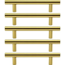 Valor Alteta 5 Adet (128 mm - 12.8 Cm) Gold Altın Metal Mobilya Mutfak Çekmece Dolap Kulbu Kulpu Kulpları