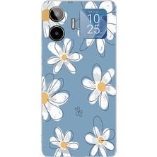 TechTree General Mobile Gm 26 Pro Uyumlu Mavi Papatya Bahçesi Baskılı Silikon Kılıf