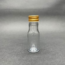 Valor 10 ml Gold Metal Kapaklı Pet Şişe - 10 cc Plastik Şişe x 10 Adet