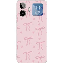 TechTree General Mobile Gm 26 Pro Uyumlu Pembe Kalpli Fiyonklar Baskılı Silikon Kılıf