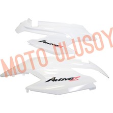 Moto Ulusoy Honda Actıva S 125 Sele Altı Yan Grenajı Sağ-Sol Beyaz 2018-2021