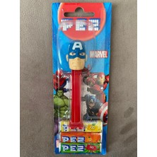 Pez Dispenser Marvel Captain America – Meyve Aromalı Şekerleme Makinesi ve Şekerleme Yedekleri