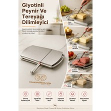 Transformacion Giyotin Peynir Dilimleyici Izgaralı Sabun Kesici Manuel Şarküteri Tereyağı Salam Dilimleme Aparatı Paslanmaz Çelik  304 Inox 723423