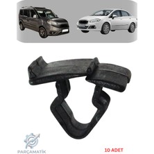 Parçamatik Motor Kaput Izolatör Klipsi 10 Adet Fiat Doblo Fiorino Linea Kaput Keçesi Sabitleme Klipsi Uyumlu