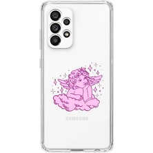 Moonset Samsung Galaxy A32 Uyumlu Baskılı Yumuşak Silikon Şeffaf Telefon Kılıfı