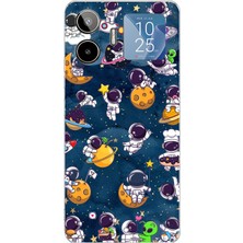 TechTree General Mobile Gm 26 Pro Uyumlu Minik Astronotlar Uzayda Baskılı Silikon Kılıf