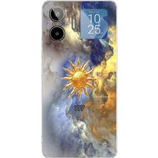 TechTree General Mobile Gm 26 Pro Uyumlu 777 Güneş ve Bulut Tasarım Baskılı Silikon Kılıf