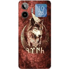 TechTree General Mobile Gm 26 Pro Uyumlu Göktürk Yazılı ve Bozkurt Desenli Baskılı Silikon Kılıf