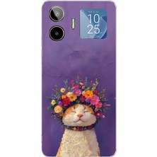 TechTree General Mobile Gm 26 Pro Uyumlu Frida Catlo Kedi Baskılı Silikon Kılıf