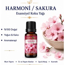Harmoni Sakura Saf Esansiyel Uçucu Yağ Buhurdanlık Yağı Difüzör Esansı Aromaterapi Ortam Koku 10ML