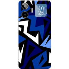 TechTree General Mobile Gm 26 Pro Uyumlu Modern Mavi Geometrik Mozaik Baskılı Silikon Kılıf