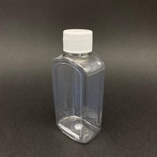 Valor 100 cc Yassı Şişe - Beyaz Kapaklı- Plastik Yassı Şişe x 10 Adet