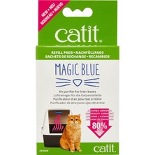 Valor Catit Magic Blue, Kum Kutuları Için Koku Filtresi, 3 Ay Boyunca Yedek Filtre Pedleri Paketi, Magic