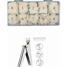 Valor Fontenay Protez Tırnak 500'LÜ Kemiktips -Tips Makası - 2'li Set Kemik