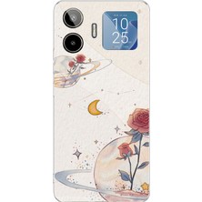 TechTree General Mobile Gm 26 Pro Uyumlu Gezegen, Yıldız ve Gül Baskılı Silikon Kılıf