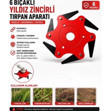 Ibeltech İBL-TA12 Altı Bıçaklı Zincirli Tırpan Aparatı