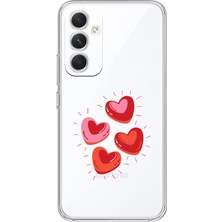 Moonset Samsung Galaxy A34 Uyumlu Baskılı Yumuşak Silikon Şeffaf Telefon Kılıfı