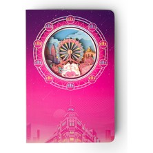Valor Ecrou Dönme Dolap Temalı 3D Stereo Katmanlı Oyma Sayfalı Defter Ajanda Bloknot 20,8 x 14 cm 120 Yap