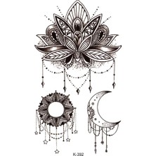 Valor Bearpear Mandala Lotus ve Ay Geçici Dövme