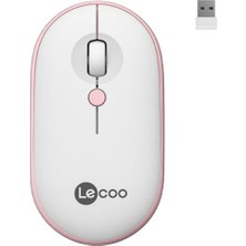Solmazlar Online Lenovo Lecoo WS212 Kablosuz Optic 1600DPI Pembe Mouse