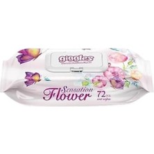 Valor Giggles Islak Havlu 72'li Sensation Flower 1 Paket