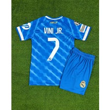 Breathless Reall Madridd 2025/26 Yeni Sezon Vini Jr. Alternatif Çocuk Forması ( Blue)