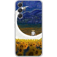 Moonset Samsung Galaxy S23 Fe Uyumlu Baskılı Yumuşak Silikon Şeffaf Telefon Kılıfı