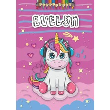 Valor Evelyn: Personalized Coloring Book For Evelyn | Theme: Unicorn | Birthday Gift For Girl, Daughter .