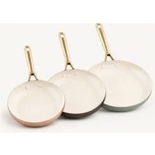 Greenpan Shades Terra 3 Parça Tava Seti | Thermolon™ Seramik Yüzey | Pfas, Pfoa ve Ptfe Içermez |
