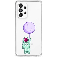 Moonset Samsung Galaxy A32 Uyumlu Baskılı Yumuşak Silikon Şeffaf Telefon Kılıfı