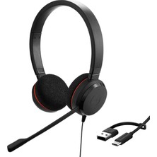 Valor Jabra Evolve 20 Stereo Kulaklık - Pasif Gürültü Önleyici Voip Softphone Için Microsoft Sertifikalı