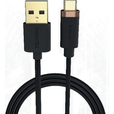 Valor Duracell 1m Usb-A-Usb-C 3.2 Gen1 Braided Black