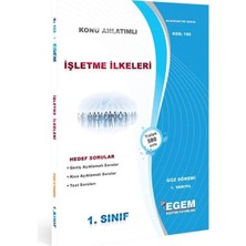 Egem Aöf 1. Sınıf Işletme Ilkeleri Güz Dönemi 1. Yarıyıl  Konu Anlatımlı Soru Bankası