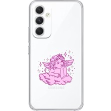 Moonset Samsung Galaxy A14 Uyumlu Baskılı Yumuşak Silikon Şeffaf Telefon Kılıfı
