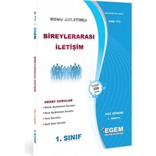 Egem Aöf 1. Sınıf Bireylerarası Iletişim Güz Dönemi 1. Yarıyıl Konu Anlatımlı Soru Bankası